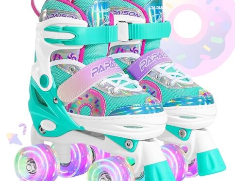 PAPAISON Adjustable Roller Skates for Girls
