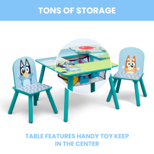 Bluey+Kids+Table+and+Chair+Set+with+Storage 3