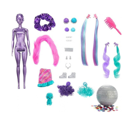 barbie color reveal glitter hair swap2