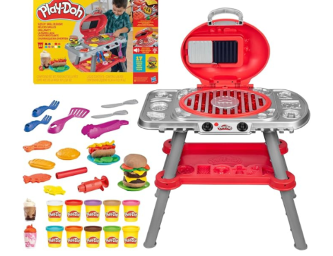 Play-Doh Sizzlin’ Grill Playset with Lights & Sounds – 17 Accessories