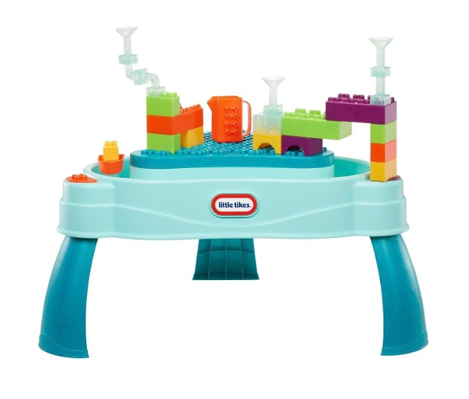 Little Tikes Build & Splash Water Table with 25 Piece Accessories