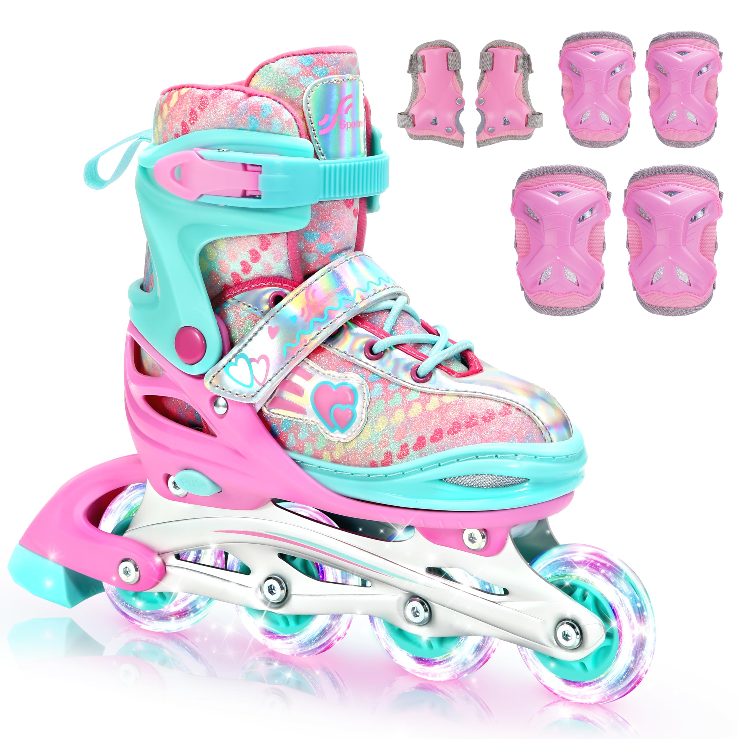 Sportneer Adjustable Inline Skates with Accessories